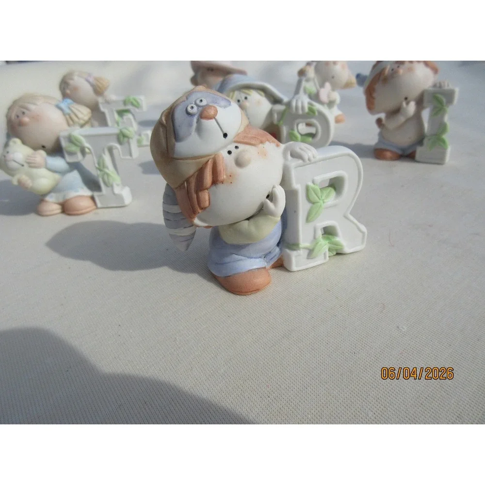 Bumpkins by Fabrizio for George Good Porcelain Figurine Set Letters ECATPIR 7pc